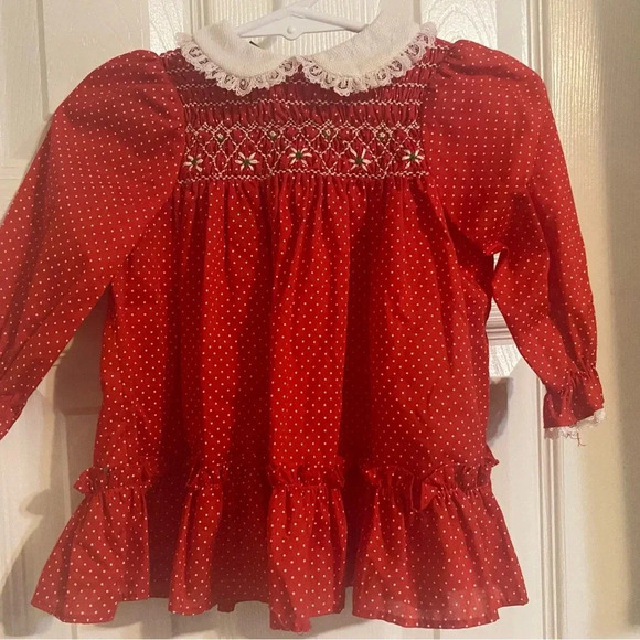 Vintage Polly Flinders Smocked Dress - Picture 3 of 10